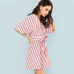 Lovely Stripe Boho Dress