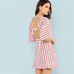 Lovely Stripe Boho Dress