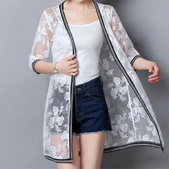 Slim Lace Kimono Cardigan Blouse