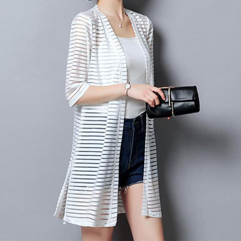 Slim Lace Kimono Cardigan Blouse