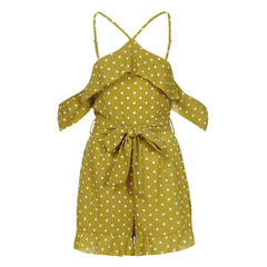 Sleeveless Polka Dot Boho Jumpsuit