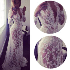 Sexy Lace Embroidery Long Dress