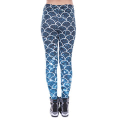 Printed Mermaid Glitter Leggings