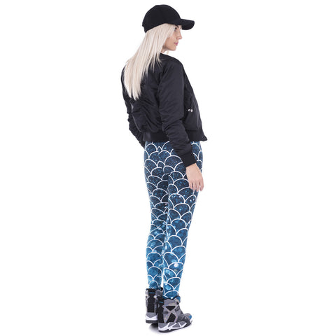 Printed Mermaid Glitter Leggings