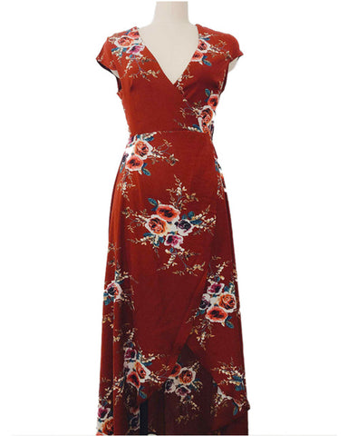 V-neck Boho Maxi