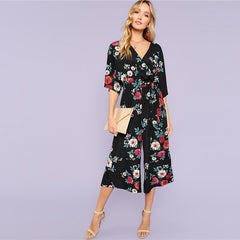 Multicolor Floral Bohemian Jumpsuit