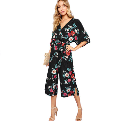 Multicolor Floral Bohemian Jumpsuit