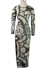 Body Printed Tattoo Tribal Dress