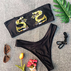 Dragon Printed Tattoo Swimwear