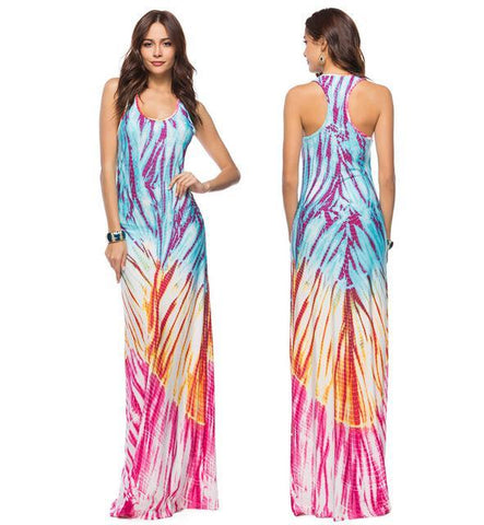 2018 Women Beach Boho Maxi Dress