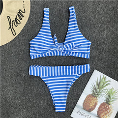 Hot Stripe Boho Bikini