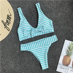 Hot Stripe Boho Bikini