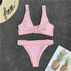 Hot Stripe Boho Bikini