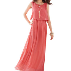 Sleeveless Women Boho Maxi Dress 2018