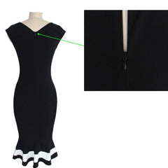 Sexy Black Fishtail Dress