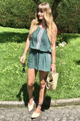 Embroidered Boho Jumpsuit