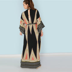 Sexy V-neck Boho Maxi Dress