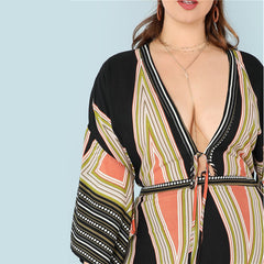 Sexy V-neck Boho Maxi Dress