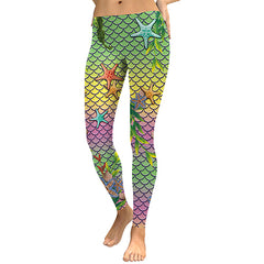 Printed Leggings 3D Mermaid Pant