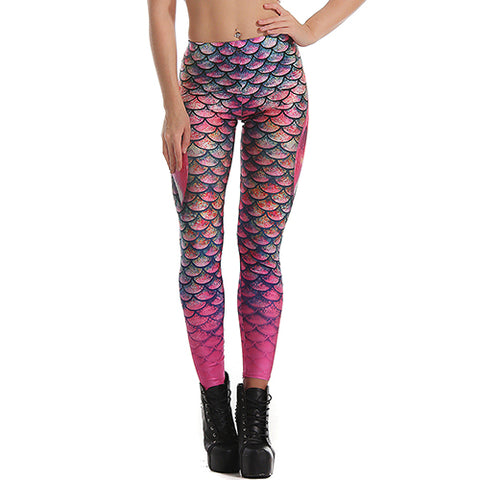 Printed Leggings 3D Mermaid Pant