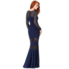 Striped Fishtail Mermaid Dress
