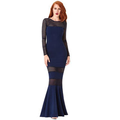 Striped Fishtail Mermaid Dress