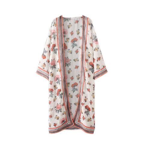 Flower Printed Boho Cardigan