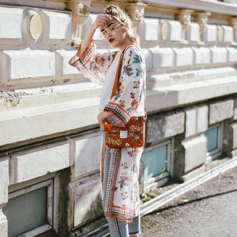 Flower Printed Boho Cardigan