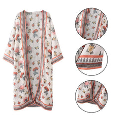 Flower Printed Boho Cardigan