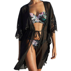 Black Embroidery Kimono 2018