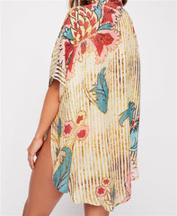 Tropical Flower Bohemian Blouse