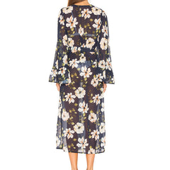 Floral Printed Maxi Boho Dress