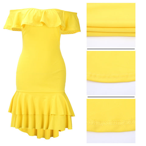 Strapless Knee Length Mermaid Dress