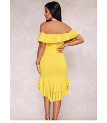Strapless Knee Length Mermaid Dress