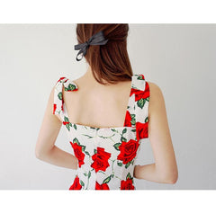 Printed Flower Fishtail Dress