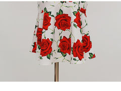 Printed Flower Fishtail Dress
