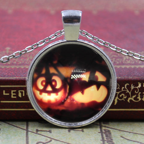 Halloween Light Pumpkin Necklace