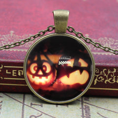 Halloween Light Pumpkin Necklace