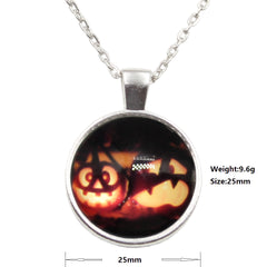 Halloween Light Pumpkin Necklace
