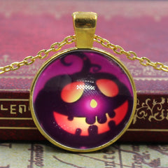 Halloween Light Pumpkin Necklace Gift