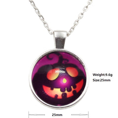 Halloween Light Pumpkin Necklace Gift
