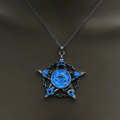 Luminous Pentagram Skull Necklace