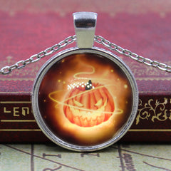 Halloween Ghost Pumpkin Necklace