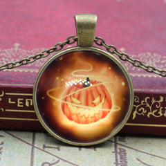 Halloween Ghost Pumpkin Necklace