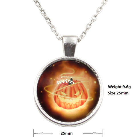Halloween Ghost Pumpkin Necklace