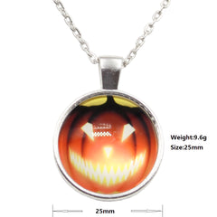 Halloween Fire Pumpkin Necklace