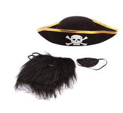 Halloween Pirate Hat Beard Eye Set