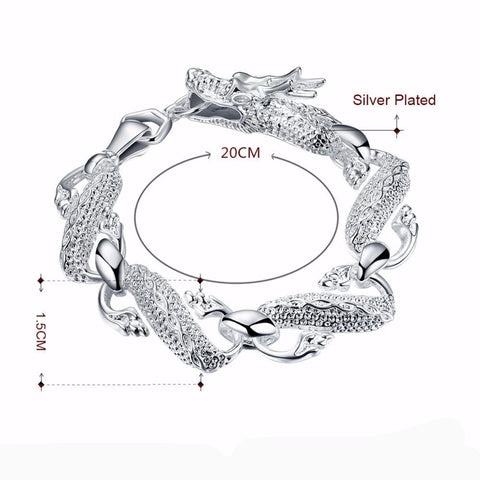 White Men Dragon Bracelets