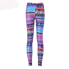 Printed Colorful Tattoo Leggings