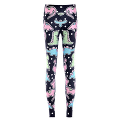 Printed Cute Dinosaur Tattoo Leggings